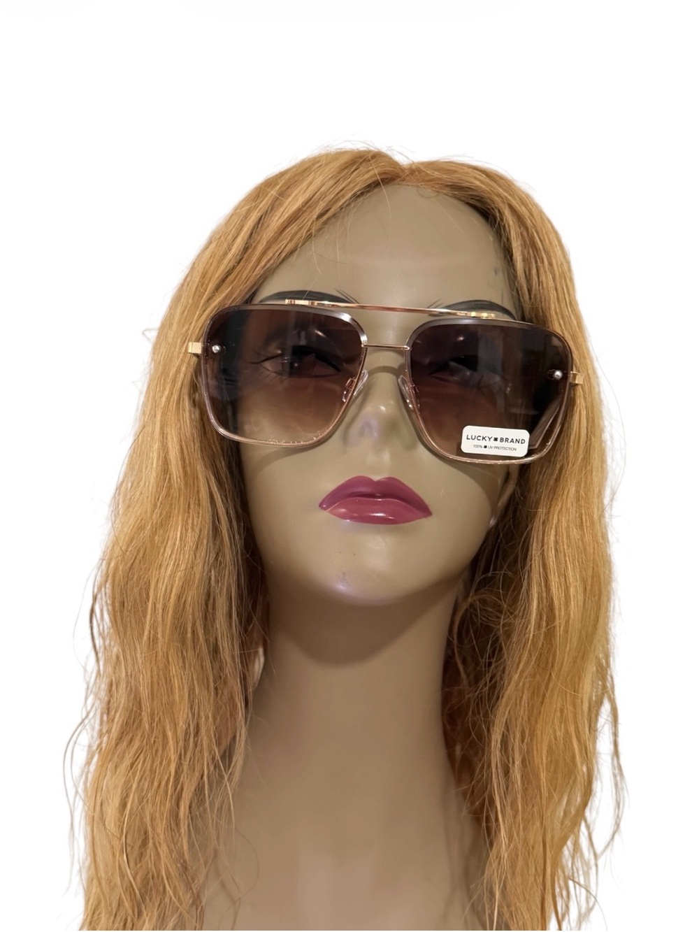 Lucky Brand Brown Gradient Oversized Square Sunglasses